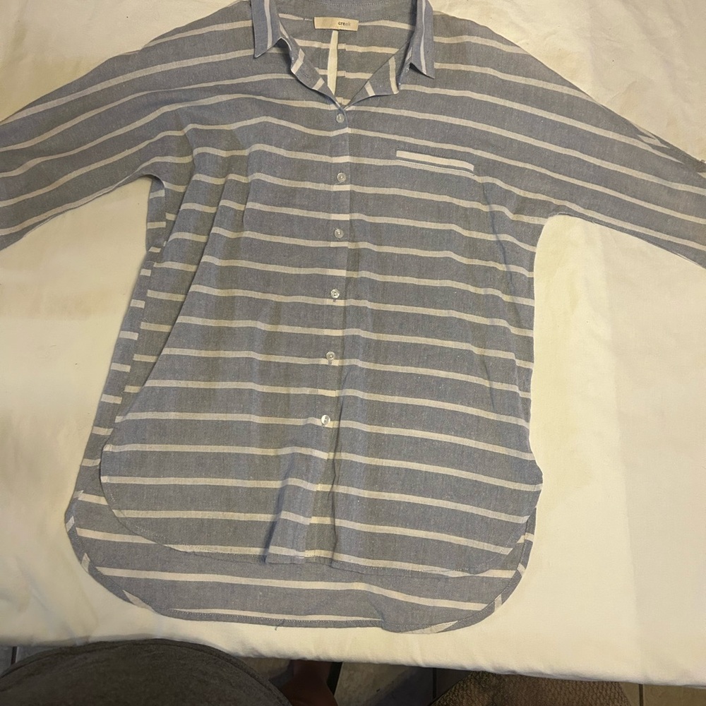 Blue Striped Button Down Shirt